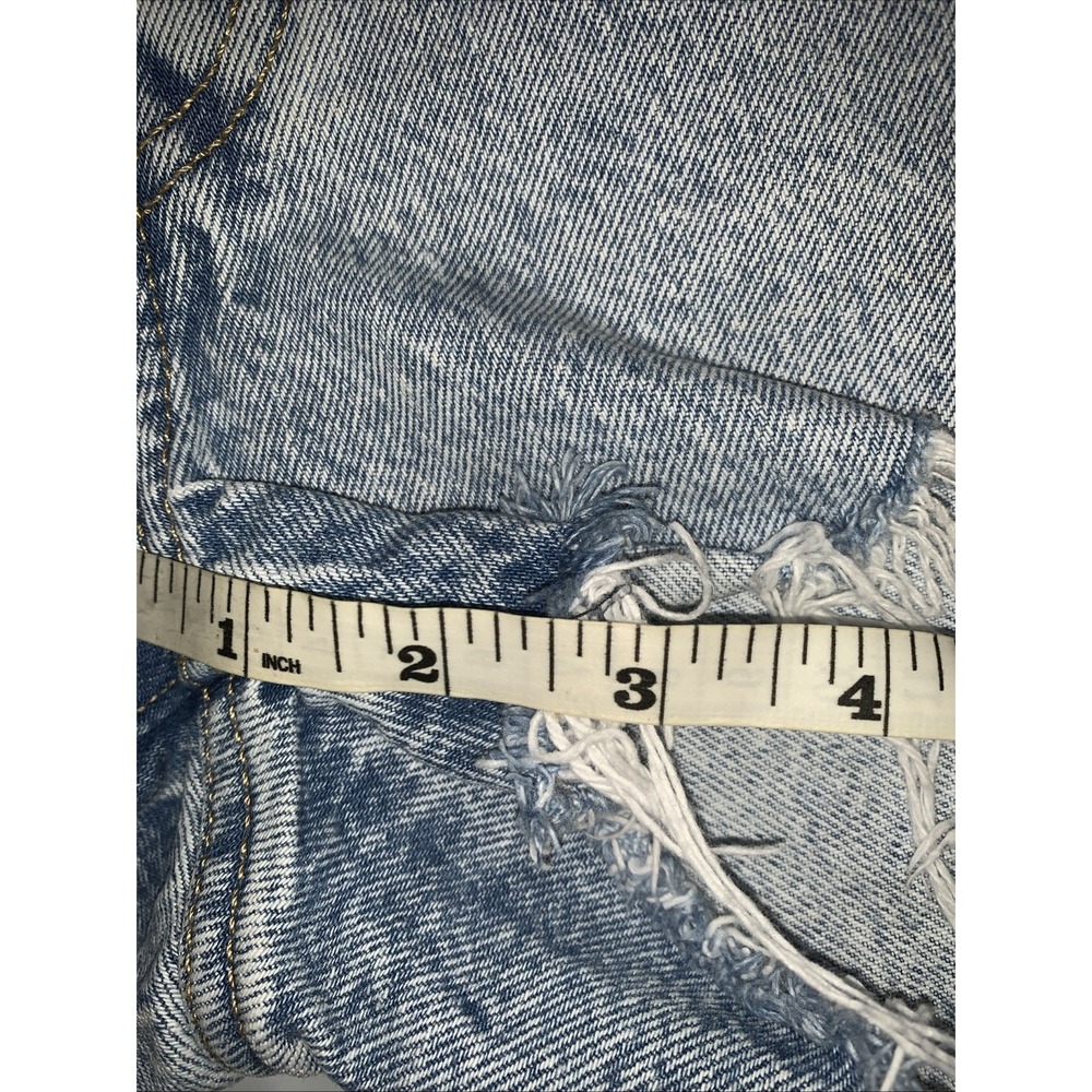 LEVI'S 501 Premium Shorts Big E Women's 30 Button Fly Acid Wash Denim Distressed - Picture 9 of 9